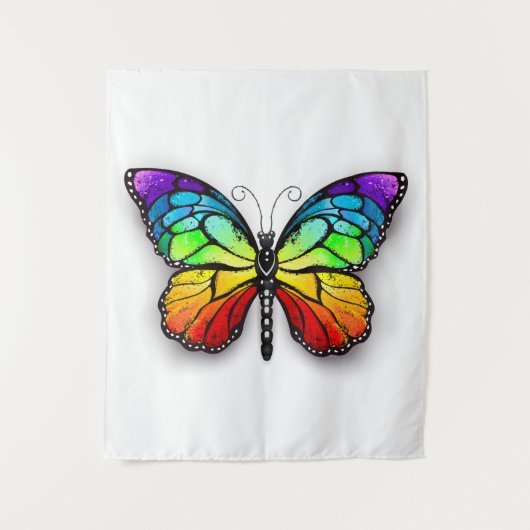 Tenture Monarque papillon arc-en-ciel (Devant)