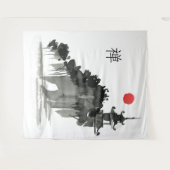 Tenture Monastère du bouddhisme zen au soleil (Devant (Horizontal))
