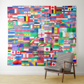 Tenture Monde des drapeaux (En situation (horizontale))