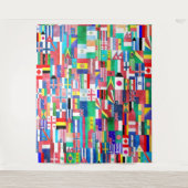 Tenture Monde des drapeaux (Devant)