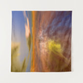 Tenture MONDE D'HYPERION, PAYSAGE ALIEN CIEL, NUAGES Sci-F (Devant)