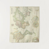 Tenture Monde sur la projection de Mercator (Devant)