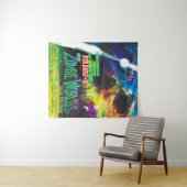 Tenture Mondes Zombie Galaxie d'Halloween (En situation (horizontale))