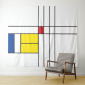 Tenture Mondrian II Minimum De Stijl Modern Art Design (En situation (horizontale))