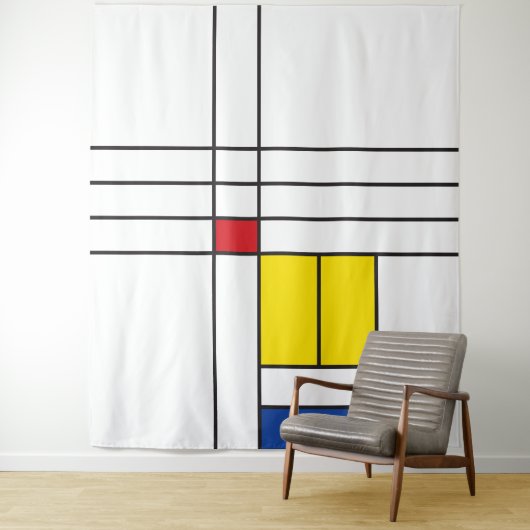 Tenture Mondrian II Minimum De Stijl Modern Art Design (En situation)