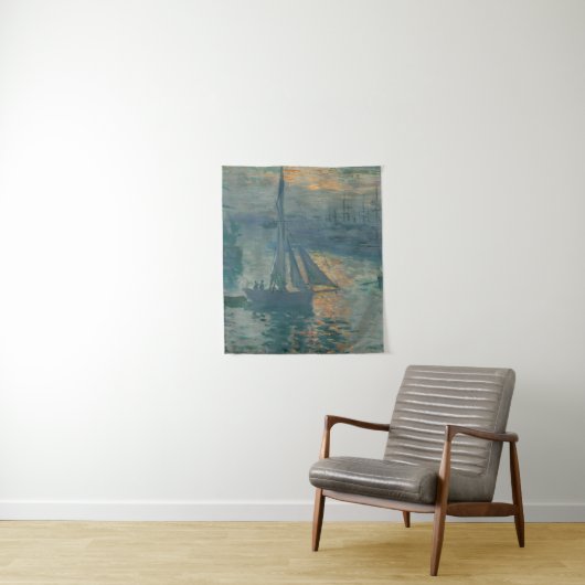 Tenture Monet Sunrise Marine Impressionnisme peinture (En situation)