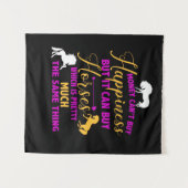 Tenture Money Can Buy Horses Purple Yellow    (Devant (Horizontal))