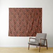 Tenture Monochrome beige brown ethnic pattern. (En situation (horizontale))