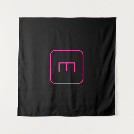 Tenture Monogram de Styled | Pink & Black (Devant (Horizontal))