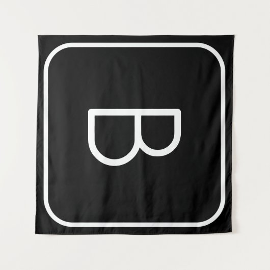 Tenture Monogram de Styled | White & Black (Devant (Horizontal))