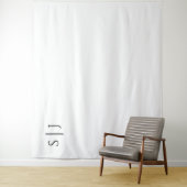 Tenture Monogramme classique moderne Mariage arrière-plan (En situation)