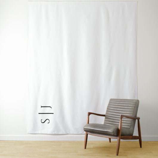 Tenture Monogramme classique moderne Mariage arrière-plan (En situation)