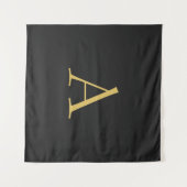 Tenture Monogramme couleur or gris professionnel (Devant (Horizontal))