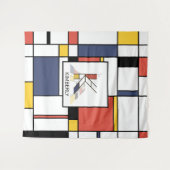 Tenture Monogramme d'art néoplasticisme charmant. Lettre K (Devant (Horizontal))