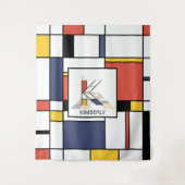 Tenture Monogramme d'art néoplasticisme charmant. Lettre K (Devant)