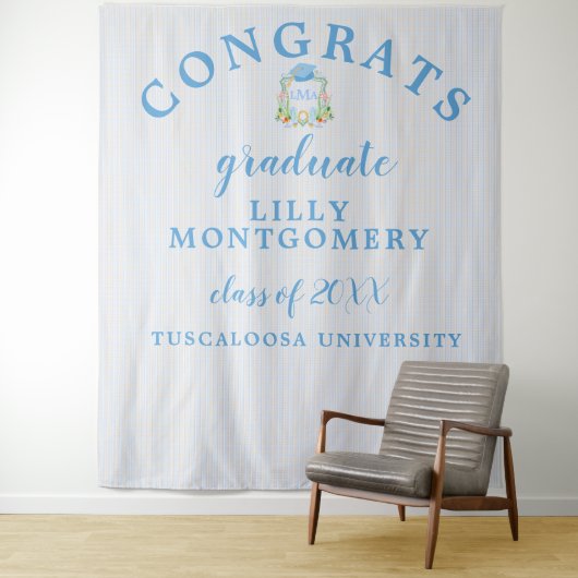 Tenture Monogramme de cowboy Sud - photo fond (En situation)