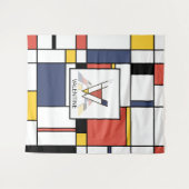 Tenture Monogramme de l'art du néoplasticisme charmant. Le (Devant (Horizontal))