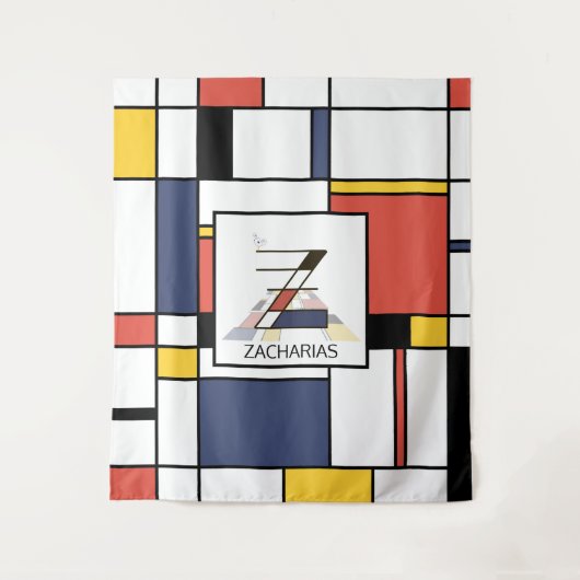 Tenture Monogramme de l'art néoplasticisme charmant. Lettr (Devant)