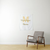 Tenture Monogramme de l'équipe de la mariée simple shower (En situation)
