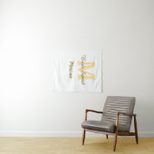 Tenture Monogramme de l'équipe de la mariée simple shower (En situation (horizontale))