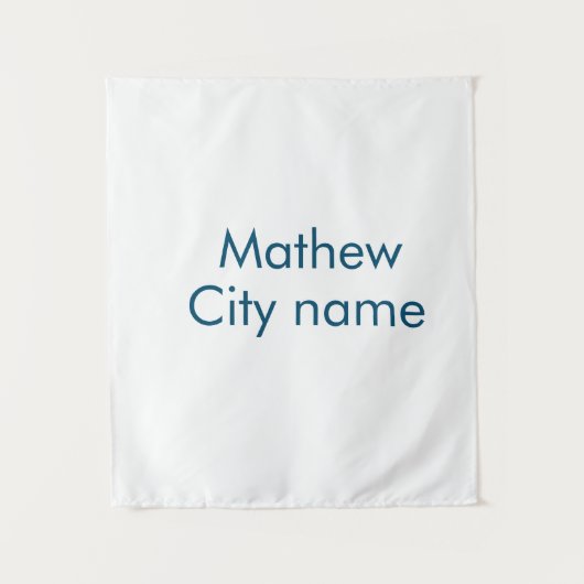 Tenture monogramme de lettre initiale simple ajoutez votre (Devant)