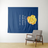 Tenture Monogramme de nom de douche de mariée Rose jaune B (En situation (horizontale))