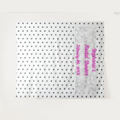 Tenture Monogramme de nom de douche nuptiale pois marbre c (Devant (Horizontal))