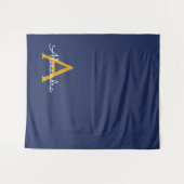 Tenture Monogramme de nom de fille de style moderne en or (Devant (Horizontal))