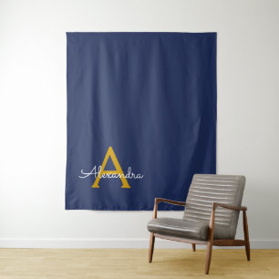 Tenture Monogramme de nom de fille de style moderne en or 