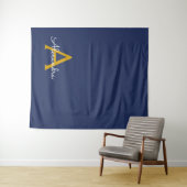 Tenture Monogramme de nom de fille de style moderne en or (En situation (horizontale))