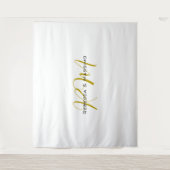 Tenture Monogramme de nom moderne de couleur or unique exc (Devant)