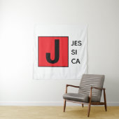 Tenture Monogramme de nom professionnel élégant moderne (En situation)