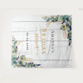 Tenture Monogramme de verdure de eucalyptus rustique pour (Devant (Horizontal))
