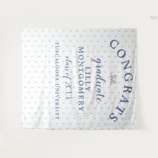 Tenture Monogramme des Bottes du Sud - Présentation de la  (Devant (Horizontal))