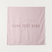Tenture Monogramme élégant | Or Rose (Devant)