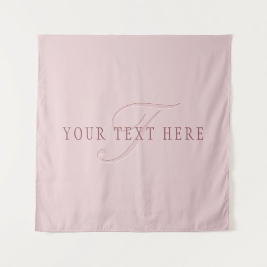 Tenture Monogramme élégant | Or Rose (Devant)