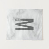 Tenture Monogramme et nom personnalisés modernes (Devant (Horizontal))