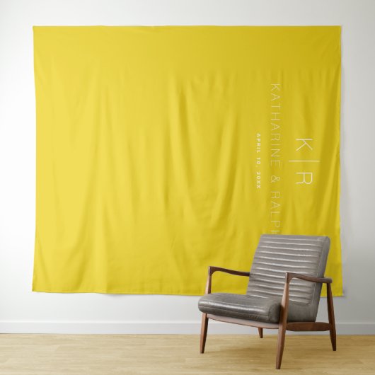 Tenture Monogramme Mariage simple et moderne (En situation (horizontale))