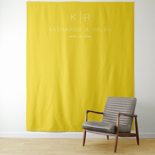 Tenture Monogramme Mariage simple et moderne (En situation)