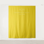 Tenture Monogramme Mariage simple et moderne (Devant)
