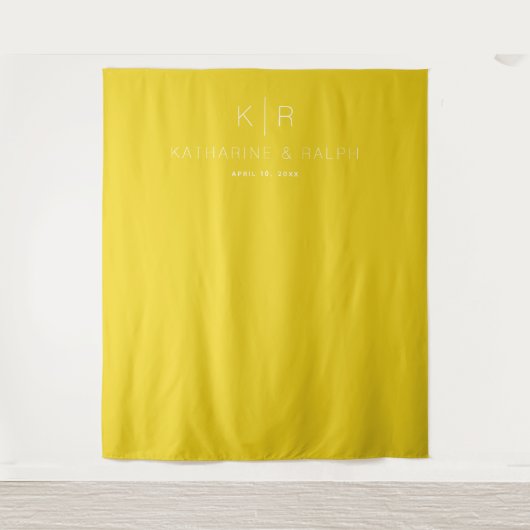 Tenture Monogramme Mariage simple et moderne (Devant)