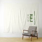 Tenture Monogramme Mariage simple et moderne (En situation (horizontale))