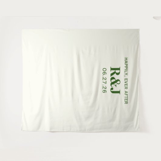 Tenture Monogramme Mariage simple et moderne (Devant (Horizontal))