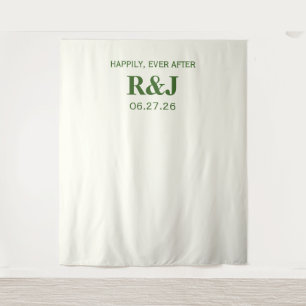 Tenture Monogramme Mariage simple et moderne