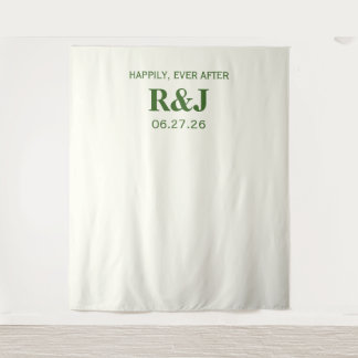 Tenture Monogramme Mariage simple et moderne