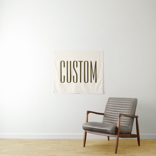Tenture Monogramme, Marque ou Nom de l'entreprise | Marron (En situation (horizontale))
