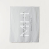 Tenture Monogramme masculin, affaires grises (Devant)