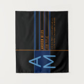 Tenture Monogramme Moderne & Formes et Couleurs modifiable (Devant)