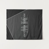 Tenture Monogramme noir gris artistique moderne (Devant (Horizontal))