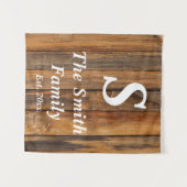 Tenture Monogramme personnalisé Anniversaire de la fête Co (Devant (Horizontal))